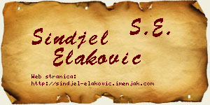 Sinđel Elaković vizit kartica